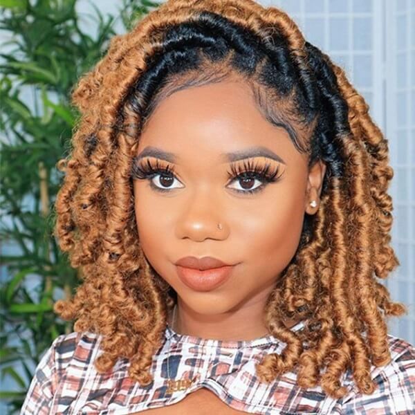 Honey Blonde Shoulder Length Curled Locs Honey Blonde Shoulder Length Curled Locs — Loc Styles 2027 for Black Women
