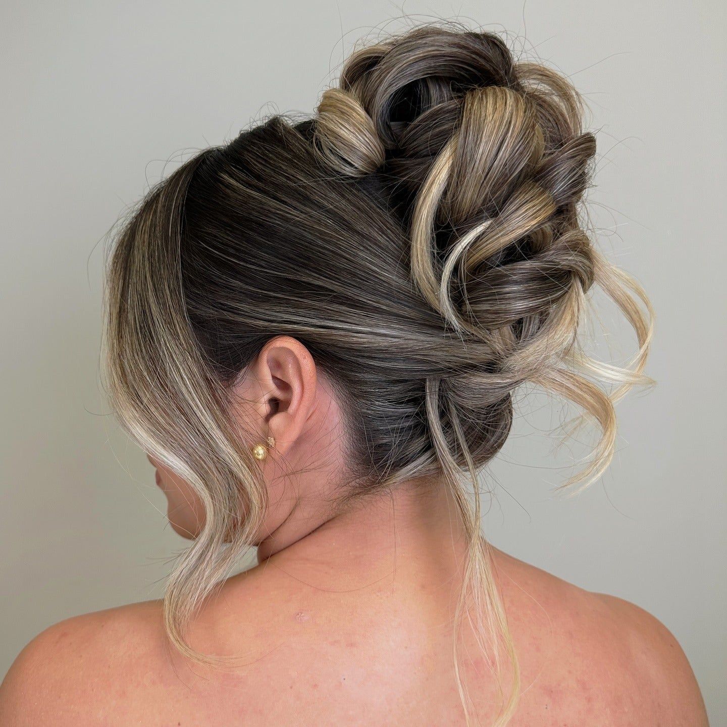 Dark Brown Twisted Updo — Graduation Updos 2027
