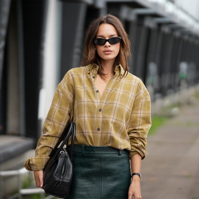 Textural Twist: Flannel Tucked into a Textured Skirt Textural Twist: Flannel Tucked into a Textured Skirt — Flannel Outfits 2027