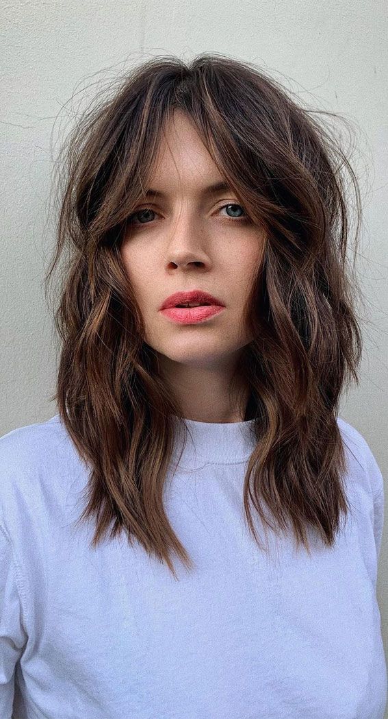 Dark Brown With Subtle Balayage Visual Idea — Evolved Shag 2027