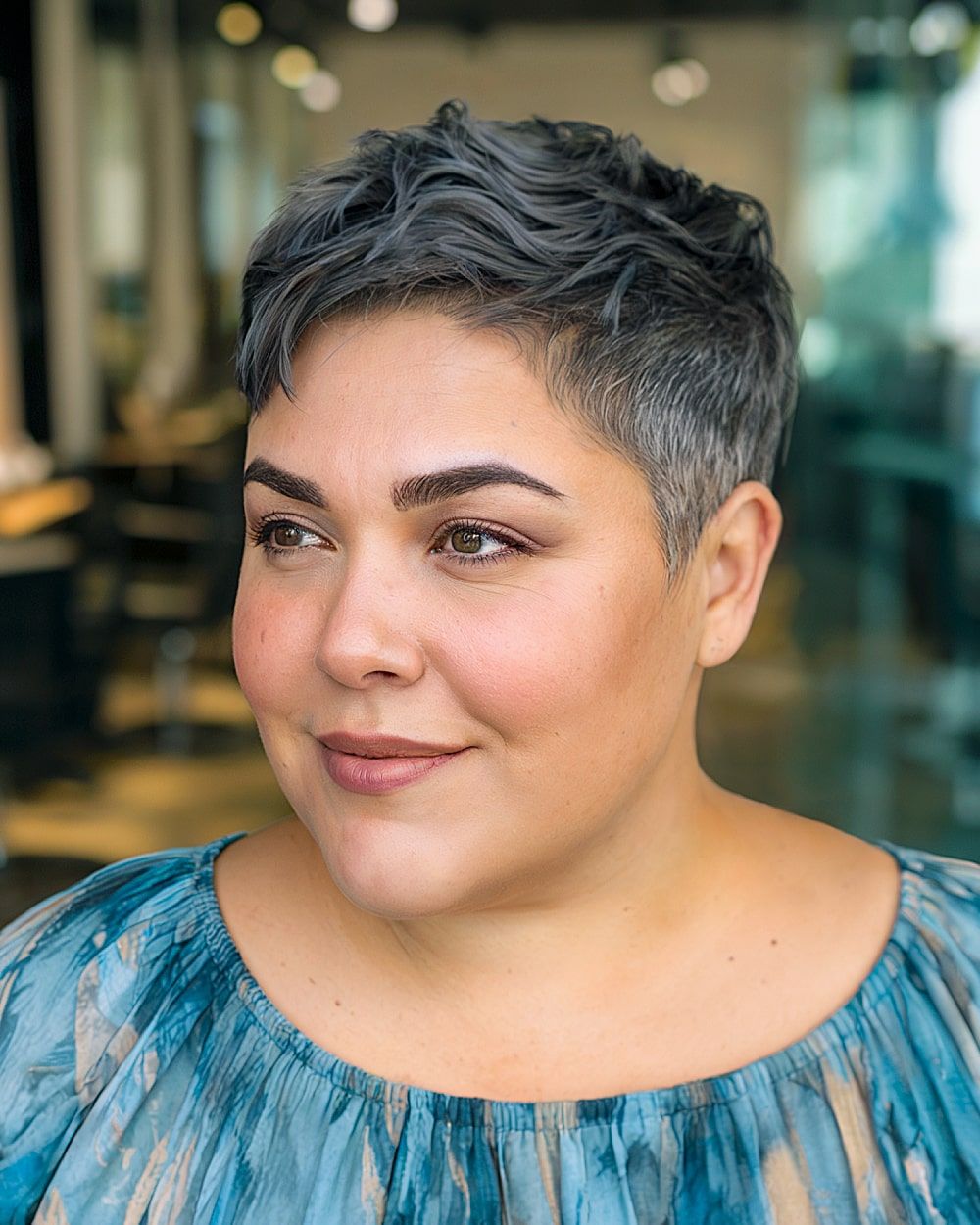 Dark Brown With Subtle Highlights Visual Idea Dark Brown With Subtle Highlights Visual Idea — Pixie Cut 2027 for Round Face