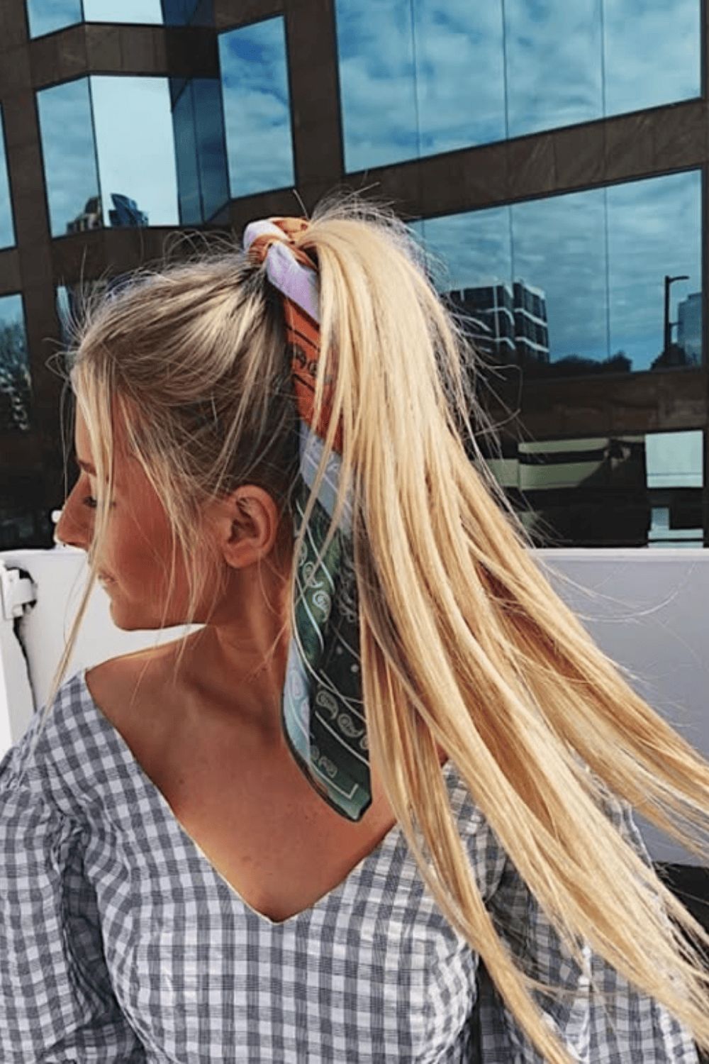 Ponytail With a Chic Scarf Ponytail With a Chic Scarf — Ponytail Hairstyles 2027 for School
