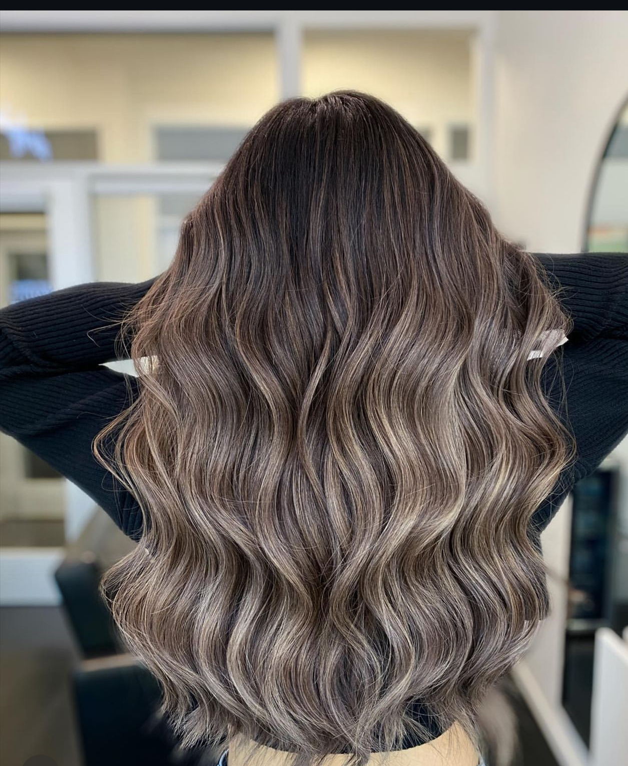 Dark Brown Base With Ash Blonde Balayage Visual Idea Dark Brown Base With Ash Blonde Balayage Visual Idea — Spring Brunette 2027