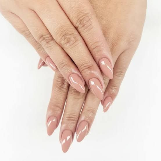 Medium Almond Sheer Nude Pink Medium Almond Sheer Nude Pink — Nails 2027 for Wide Nail Beds