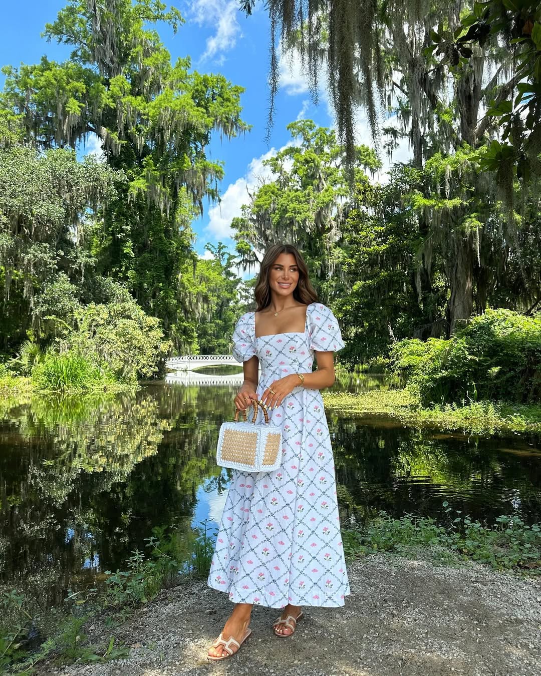 Chic Puff-Sleeve Midi Dress for a Garden Baby Shower — Baby Shower Outfits 2027