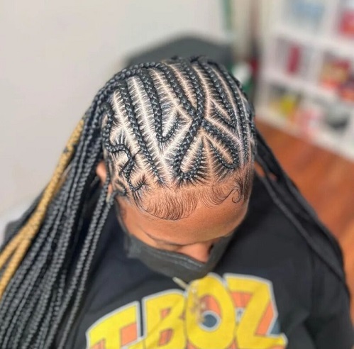 Long Cornrows With Black and Blonde Box Braids — Tribal Braids 2027