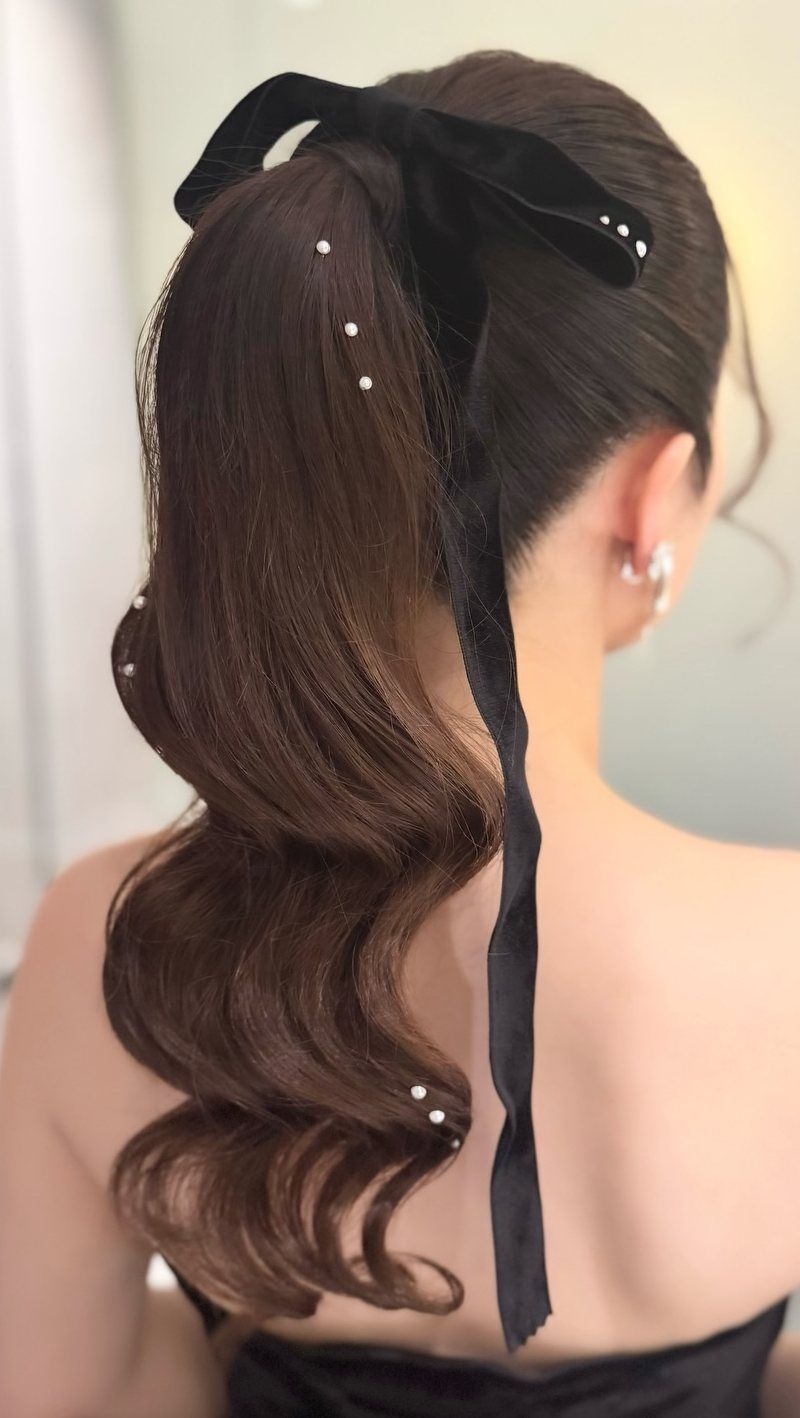 Dark Brown Visual Idea Dark Brown Visual Idea — Half Up Ponytail Hairstyles 2027