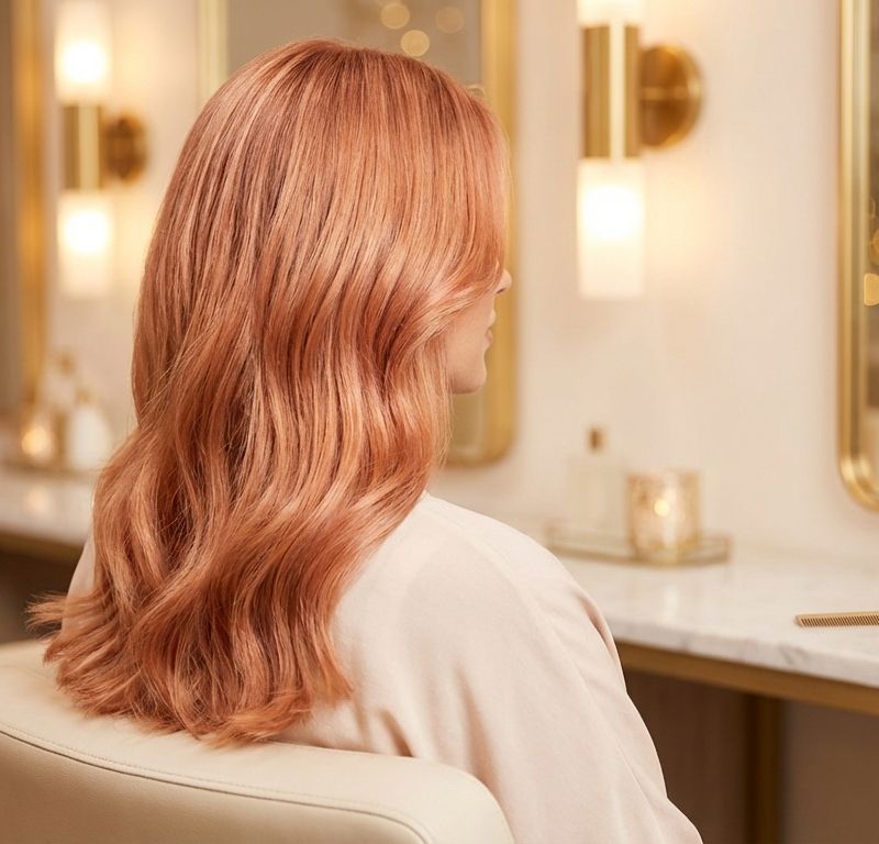 Soft Rose Copper Collarbone Waves Soft Rose Copper Collarbone Waves — Copper Hair 2027