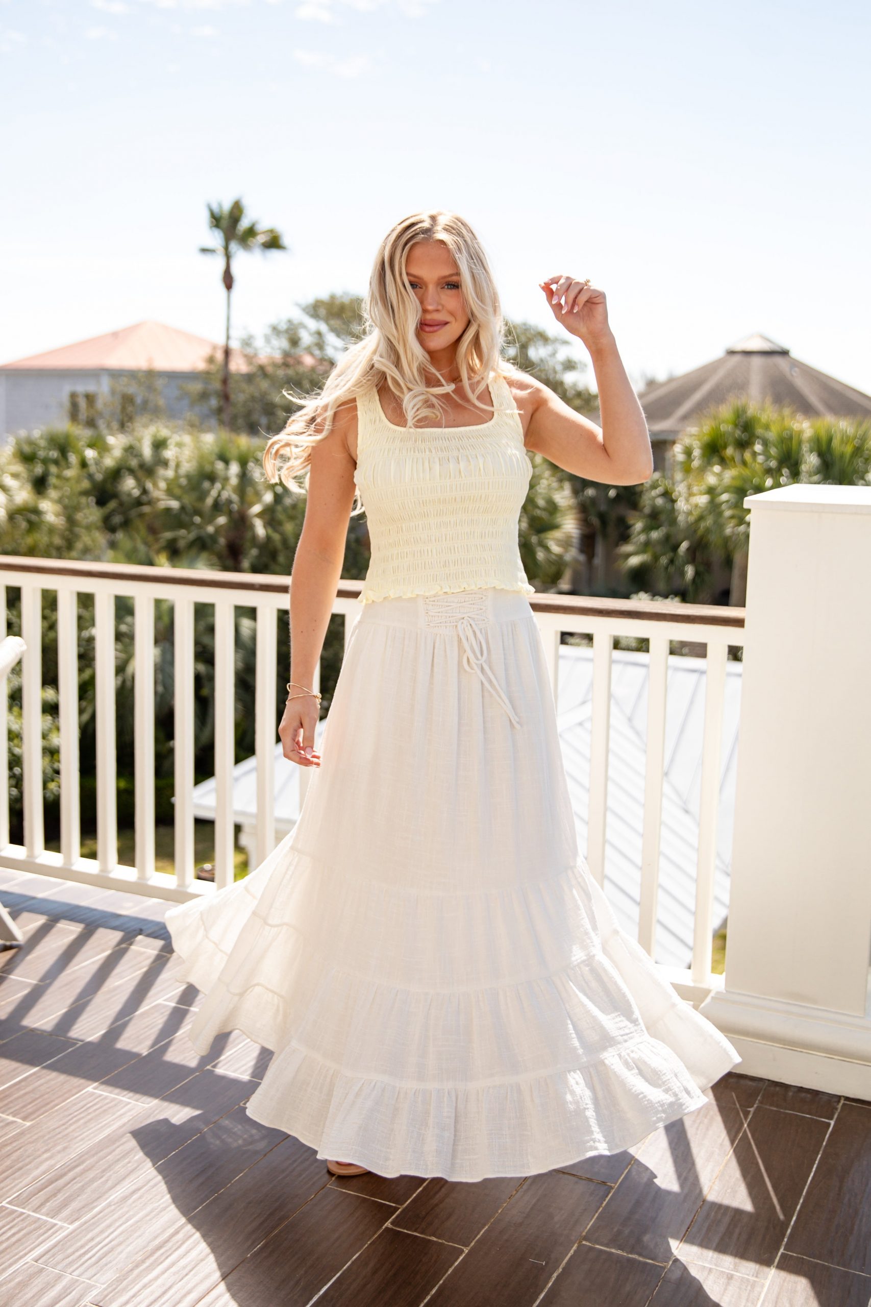 Smocked Crop Top and Tiered Maxi Skirt for a Relaxed Brunch Vibe Smocked Crop Top and Tiered Maxi Skirt for a Relaxed Brunch Vibe — Brunch Outfits 2027