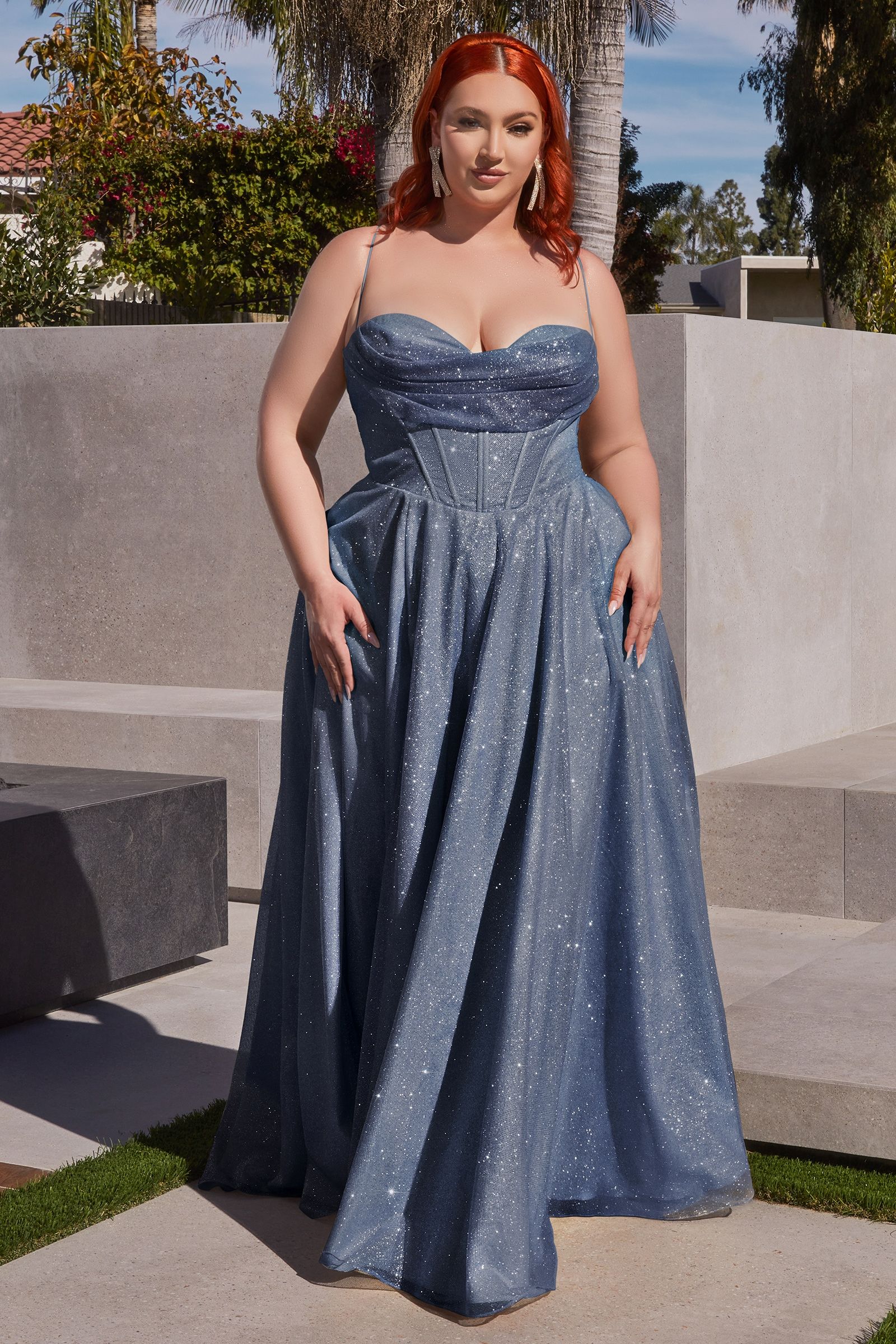 Sparkling Blue Strapless Gown for Glamorous Evenings Sparkling Blue Strapless Gown for Glamorous Evenings — Curvy Dresses 2027