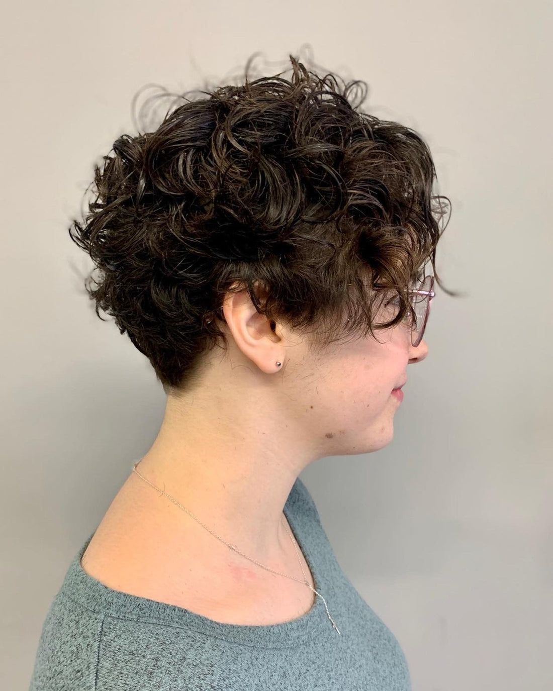 Dark Brown Pixie With Short Fringe Dark Brown Pixie With Short Fringe — Pixie 2027 for Curly Hair
