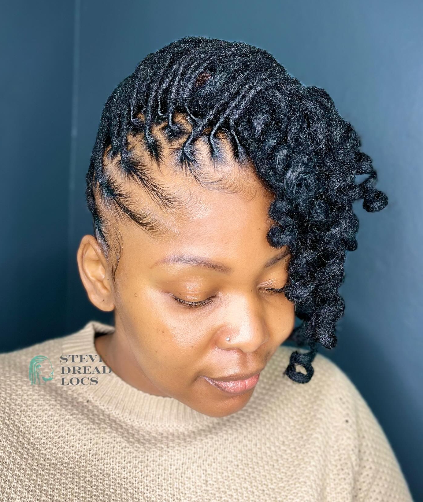 Side Updo With Cascading Curls Side Updo With Cascading Curls — Summer Locs Styles 2027