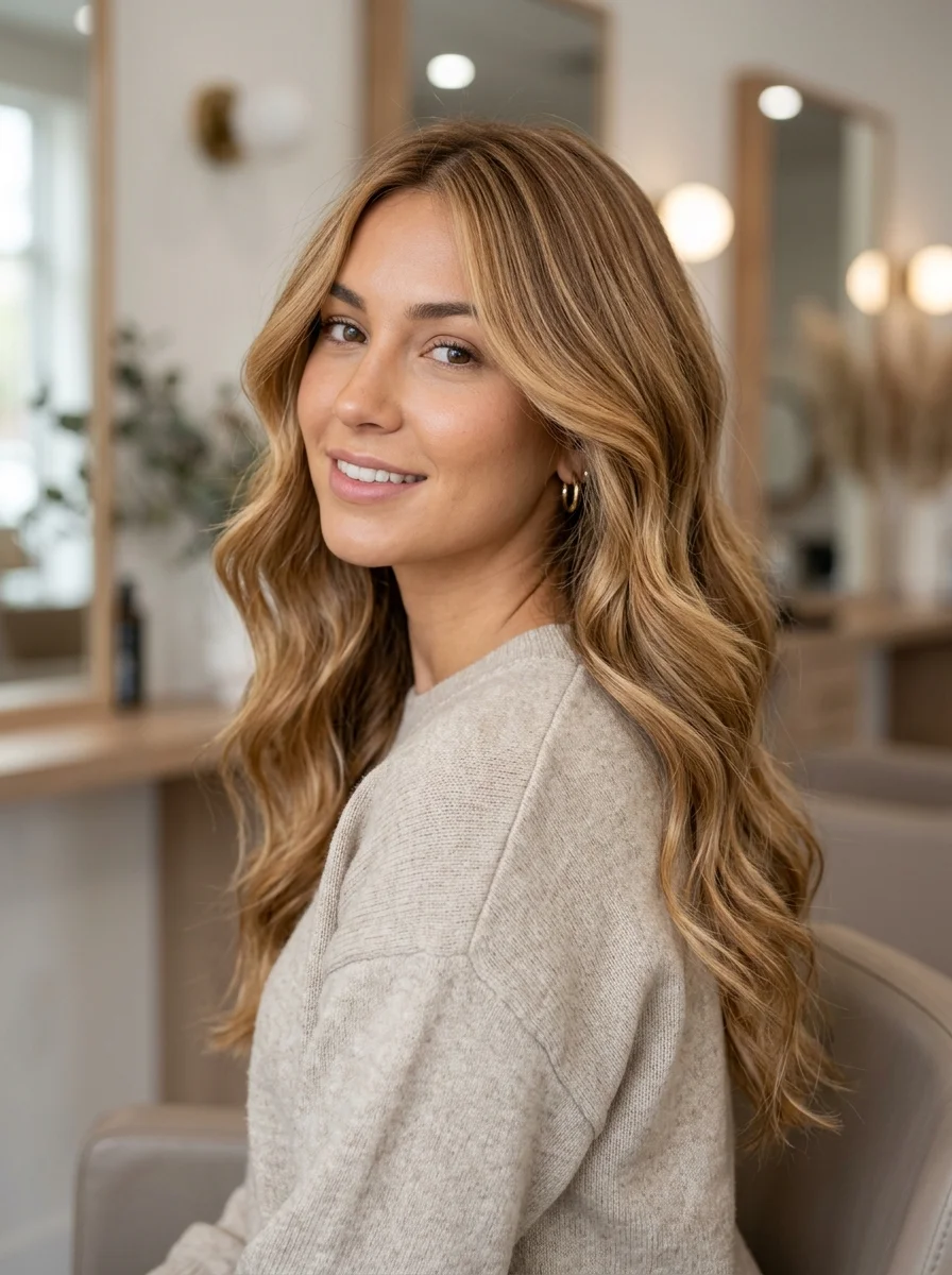 Mid-Back Honey Blonde With Golden Highlights — Warm Blonde Hair 2027