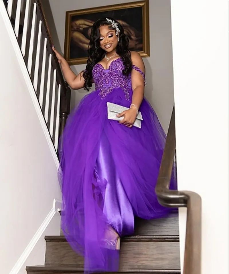 Royal Purple A-Line Prom Dress with Beaded Bodice and Tulle Skirt Royal Purple A-Line Prom Dress with Beaded Bodice and Tulle Skirt — Purple Prom Dresses 2027