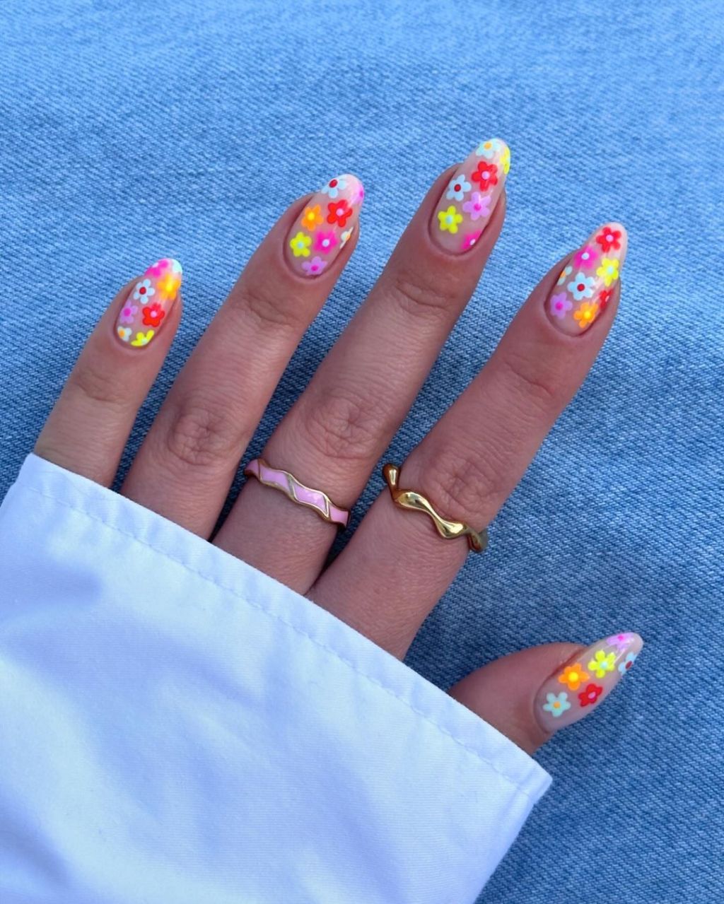Vibrant Scattered Floral Nails Vibrant Scattered Floral Nails — Nail Art 2027 for Beginners
