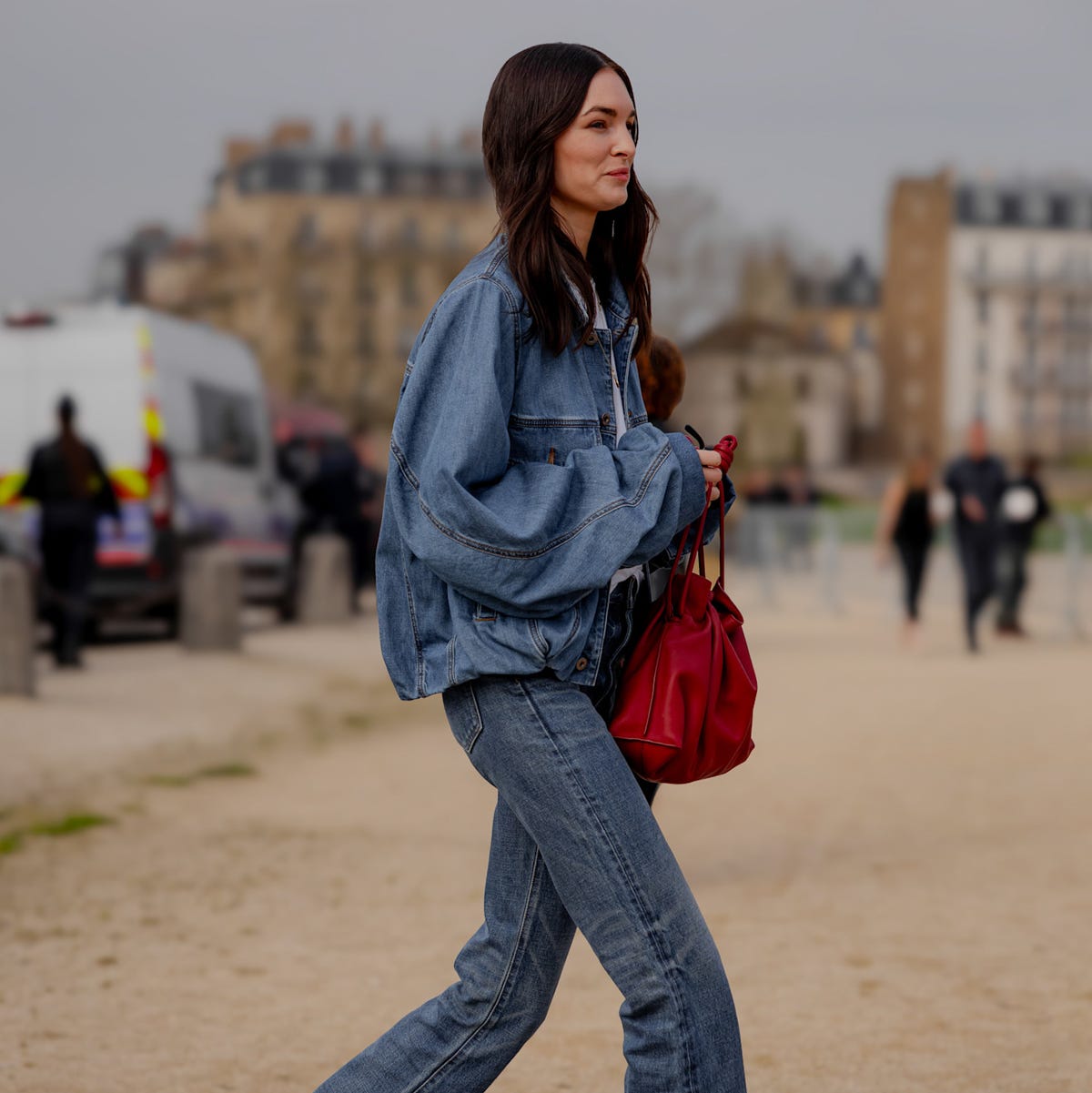 Medium Blue Jeans Styled with a Classic Oversized Denim Jacket Medium Blue Jeans Styled with a Classic Oversized Denim Jacket — Spring Outfits 2027 with Jeans