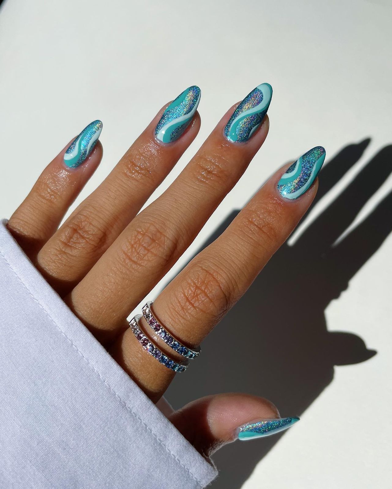 Glossy With Fine Glitter Visual Idea Glossy With Fine Glitter Visual Idea — Mermaid Nails 2027