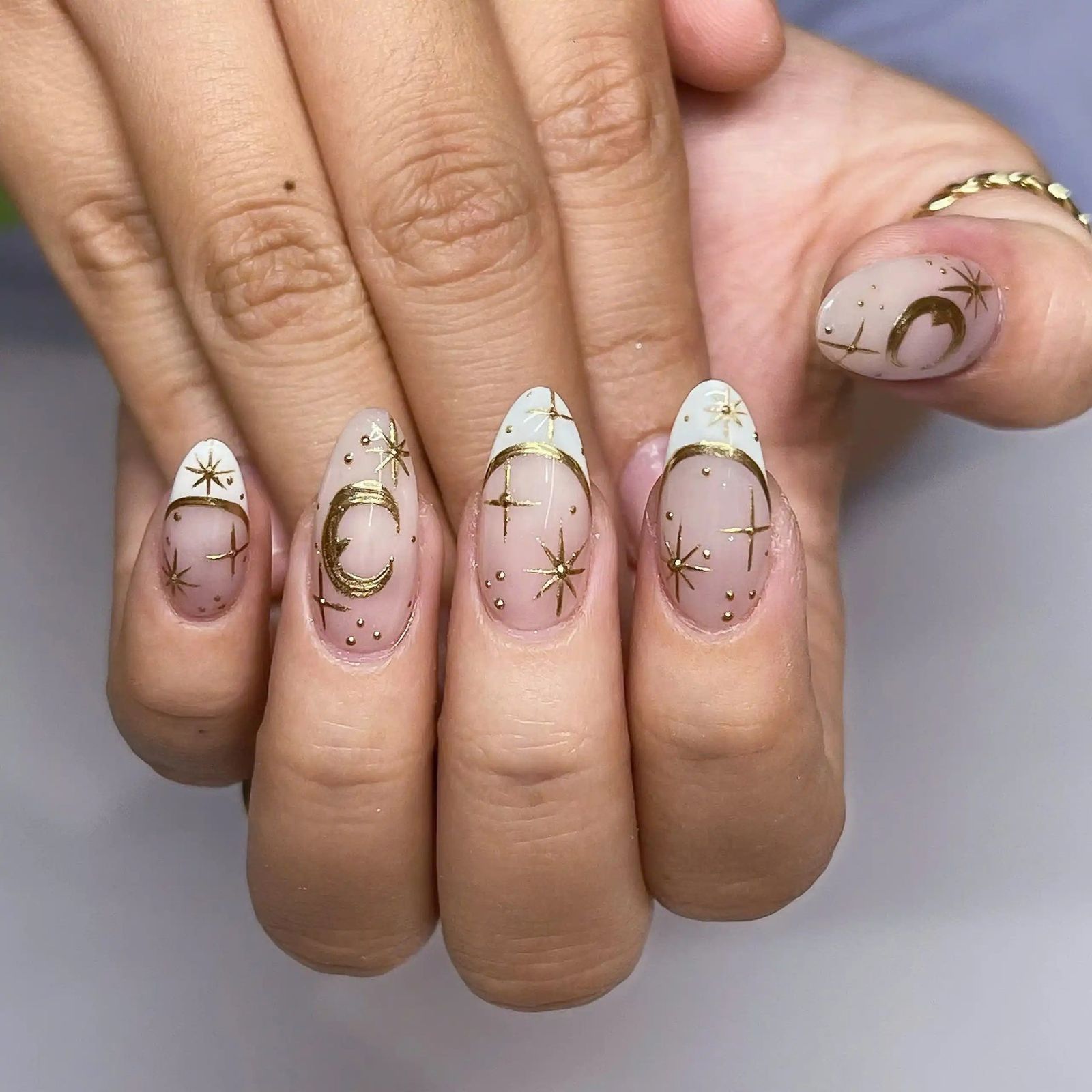 Glossy Visual Idea — Moon and Stars Nails 2027