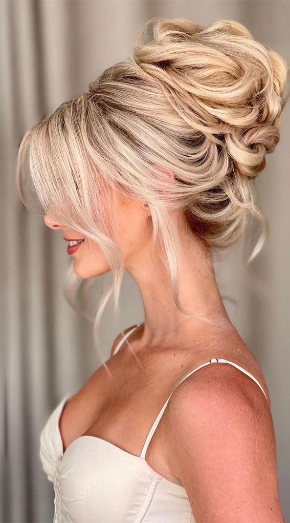 Voluminous Blonde Updo With Face-Framing Pieces — Gala Hairstyles 2027