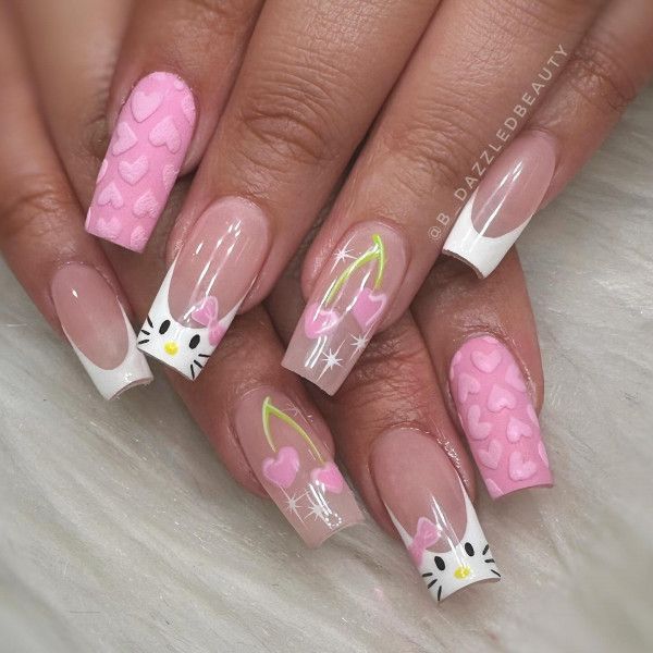 Hello Kitty & Cherries French Tips Hello Kitty & Cherries French Tips — French Hello Kitty Nails 2027