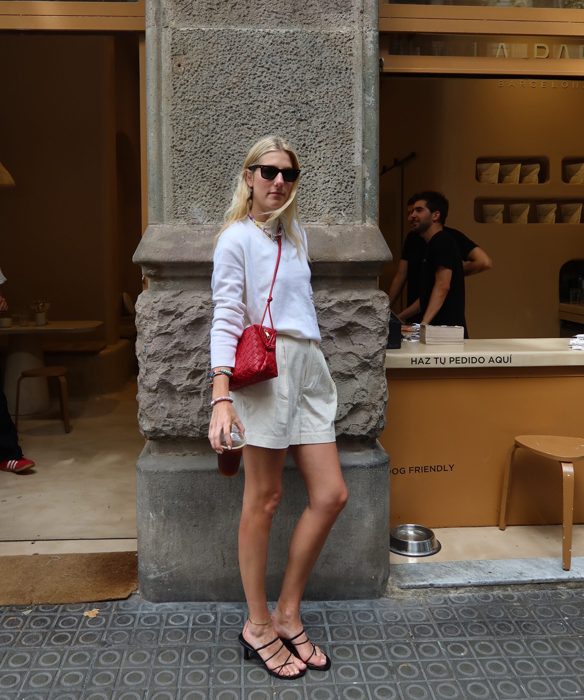 Chic Linen Shorts Paired with Strappy Sandals — Barcelona Outfits 2027