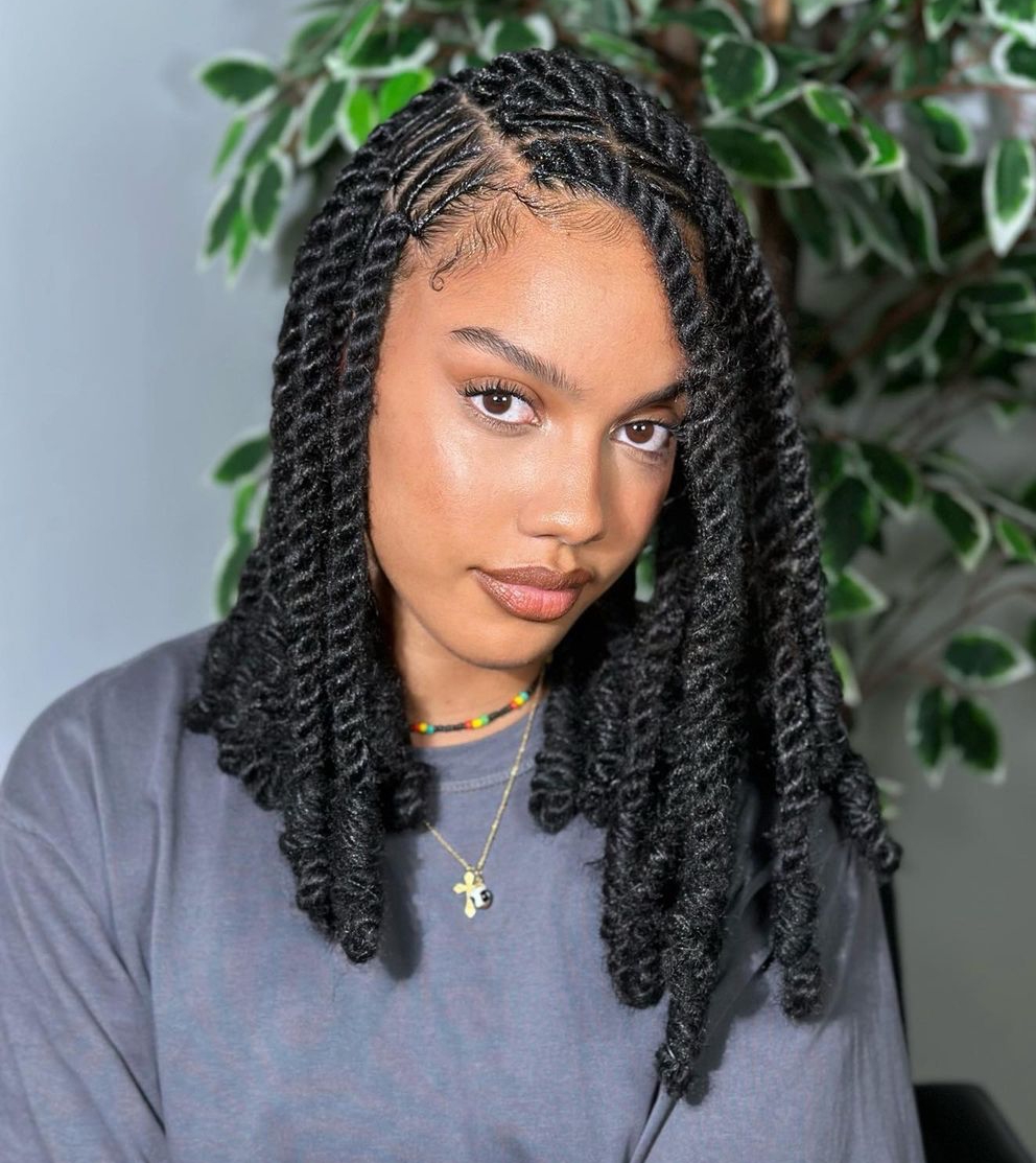 Collarbone Twisted Braids with Face-Framing Collarbone Twisted Braids with Face-Framing — Winter Hairstyles 2027 for Black Women
