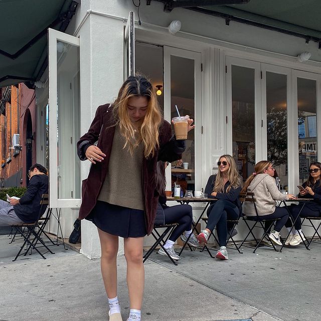 Velvet Blazer and Knit Sweater: Textured Preppy Ensemble Velvet Blazer and Knit Sweater: Textured Preppy Ensemble — Preppy Spring Outfits 2027