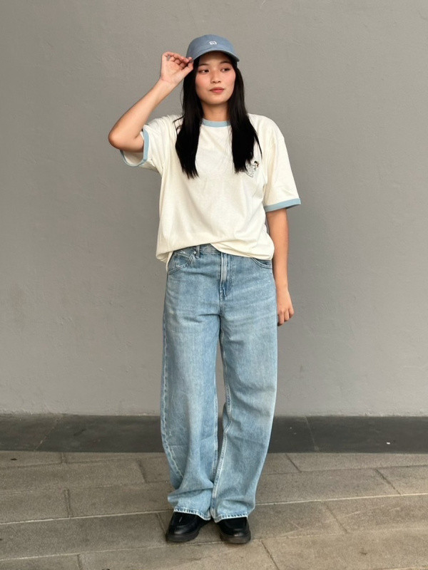 Casual Light Wash Straight Leg Jeans with a Trimmed Graphic Tee — Straight Leg Jeans Outfits 2027 with Graphic Tee