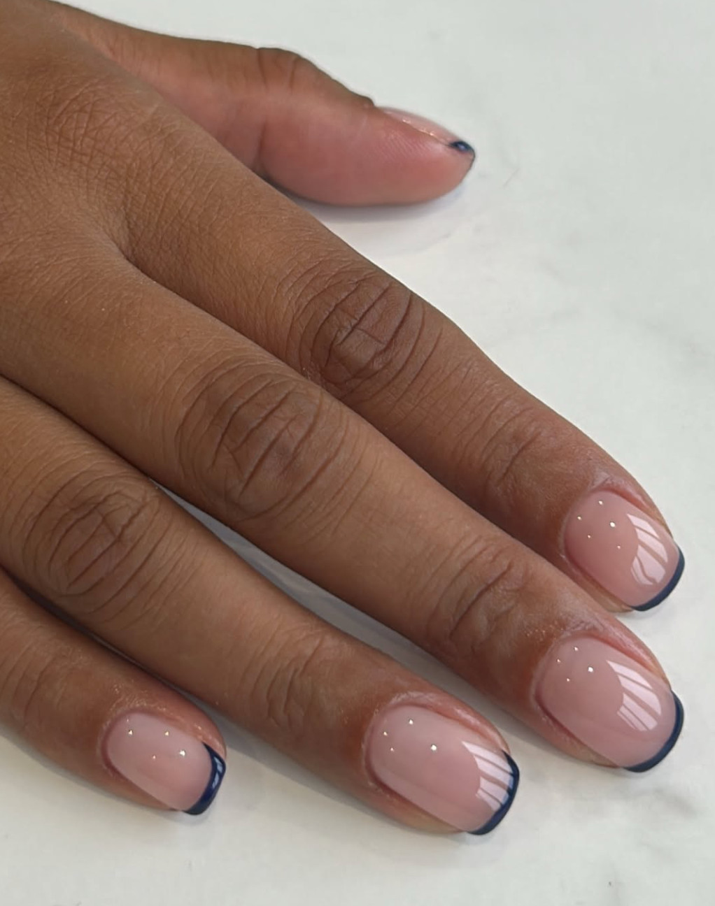 Glossy Visual Idea Glossy Visual Idea — Short Micro French Tip Nails 2027