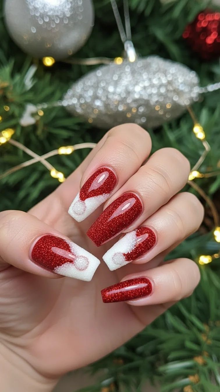Santa Hat Design On All Visible Nails Visual Idea Santa Hat Design On All Visible Nails Visual Idea — Santa Nails 2026