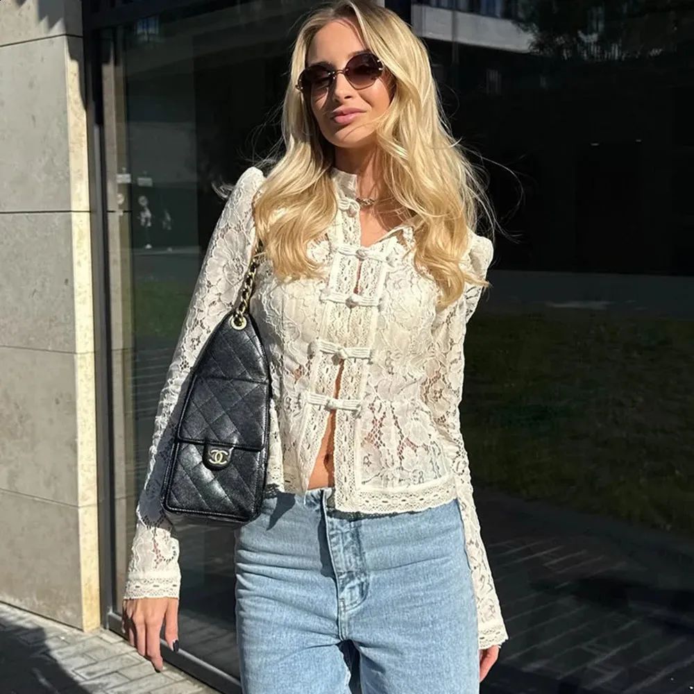 Lace Chiffon Outfit Idea Lace Chiffon Outfit Idea — Lace Blouse Outfits 2027