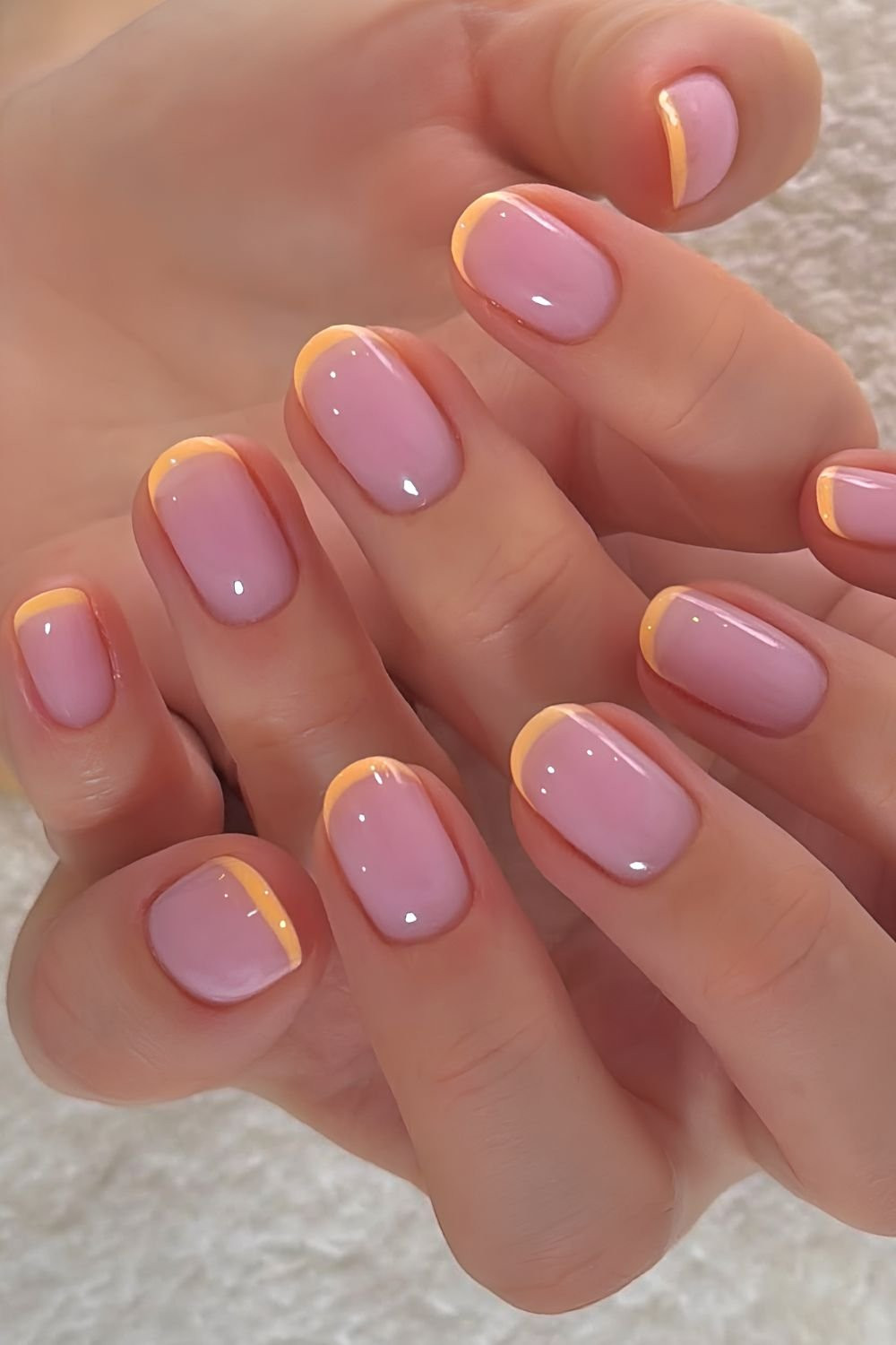 Thin Yellow Micro French Tips Visual Idea Thin Yellow Micro French Tips Visual Idea — Colored Micro French Nails 2027