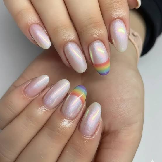 Deep Plum Iridescent Shimmer Nails Deep Plum Iridescent Shimmer Nails — Nails 2027 for Short Fingers