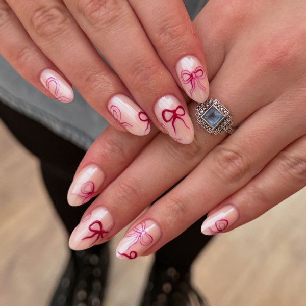 Glossy Visual Idea Glossy Visual Idea — Simple Bow Nails 2027