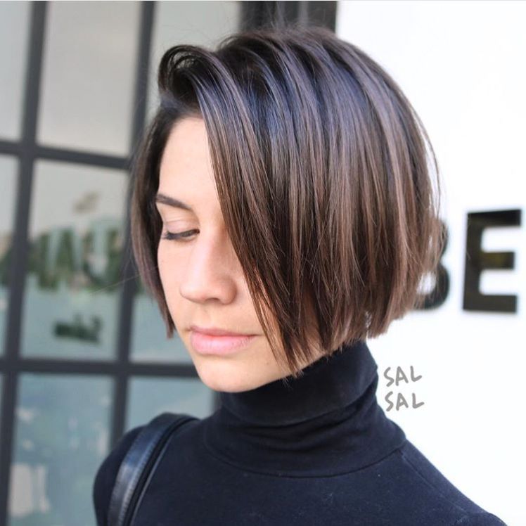 Deep Side Part Bob With Lowlights Deep Side Part Bob With Lowlights — Bob 2027 for Straight Hair
