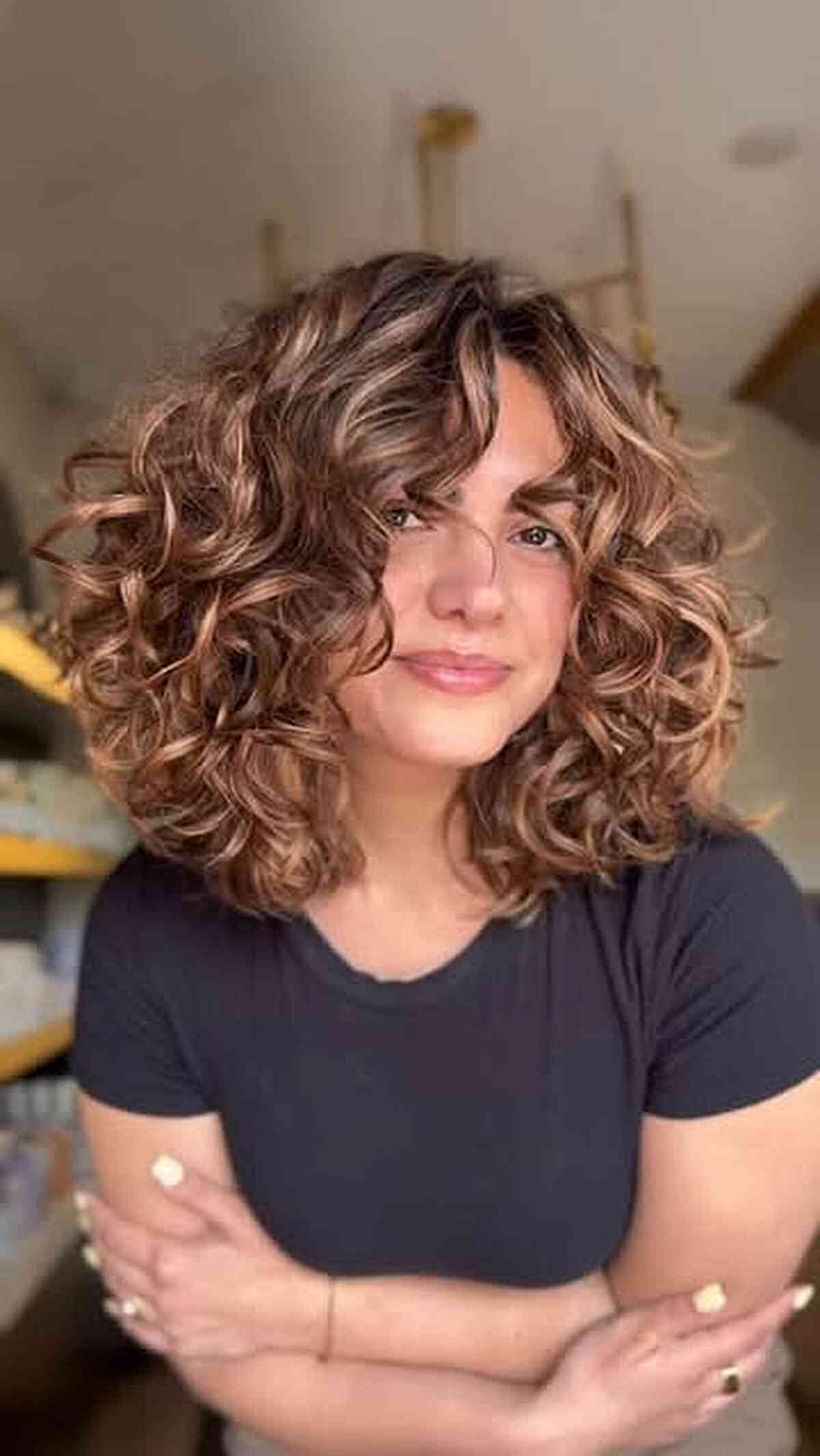 Layered Shoulder Cut With Wispy Bangs Layered Shoulder Cut With Wispy Bangs — Curly Haircuts 2027