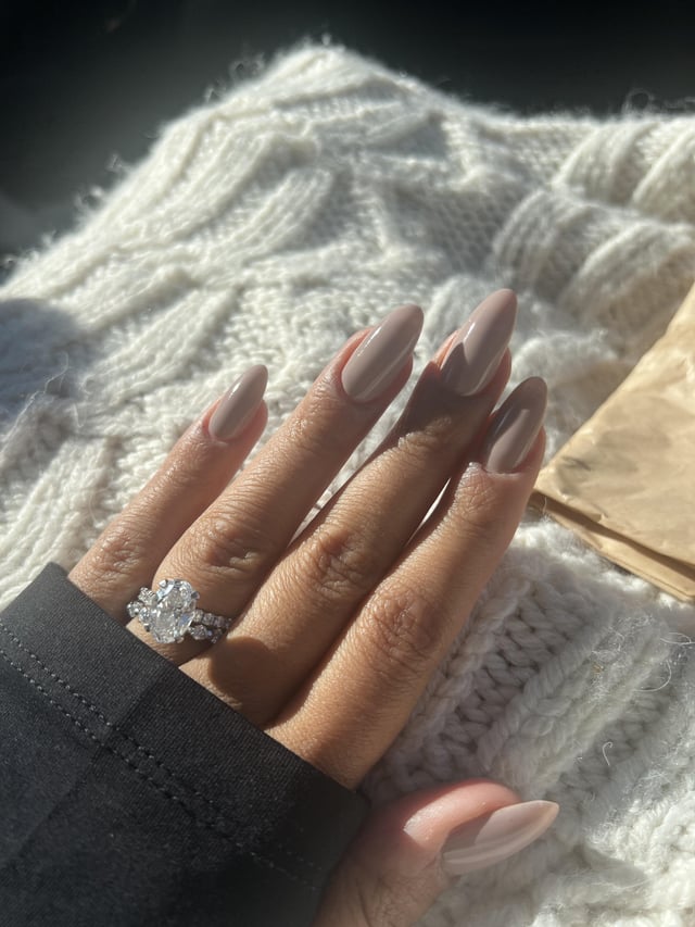 Cool-Toned Taupe Almonds Cool-Toned Taupe Almonds — Winter Nude Nails 2027