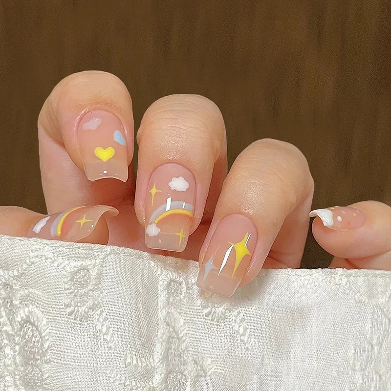 Dreamy Pastel Rainbow Arc and Celestial Accents Dreamy Pastel Rainbow Arc and Celestial Accents — Rainbow Nails 2027