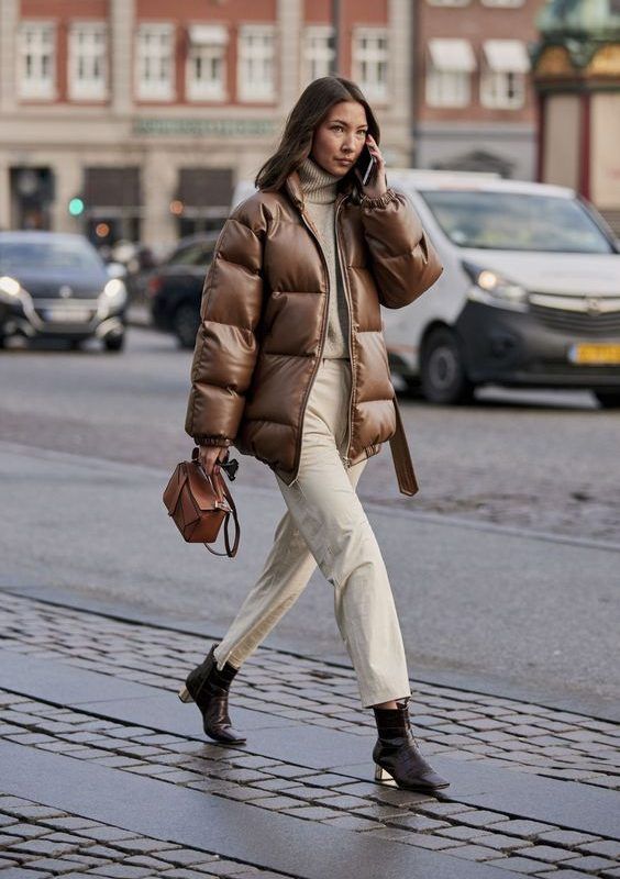 Brown Puffer Jacket for City Exploration — Winter Puffer Jacket Outfits 2027