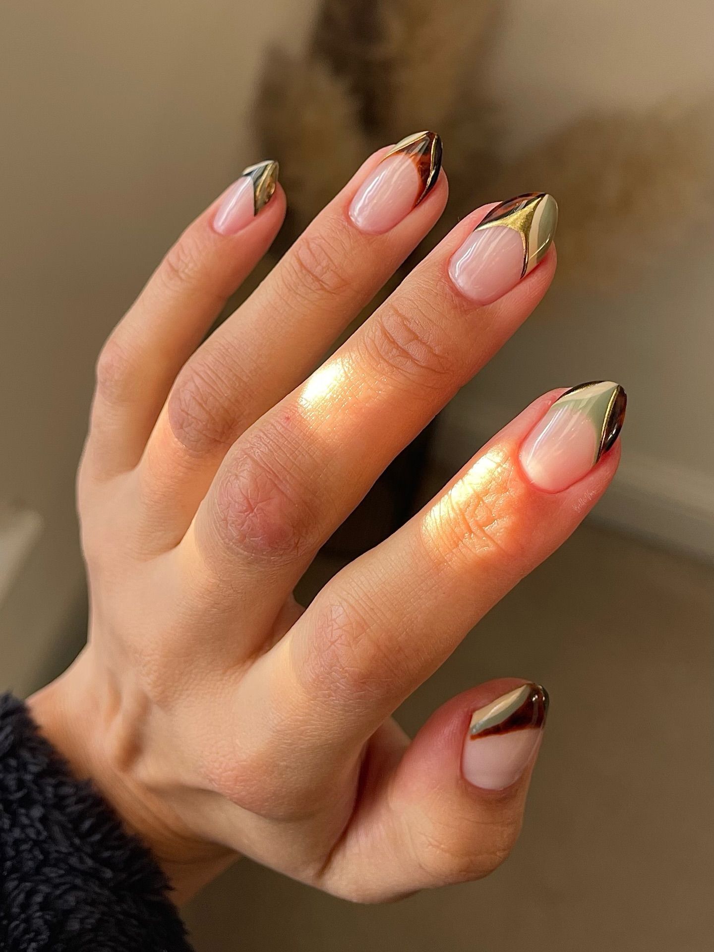 Sheer Pink French Tips with Metallic Accents Sheer Pink French Tips with Metallic Accents — Professional Nails 2027