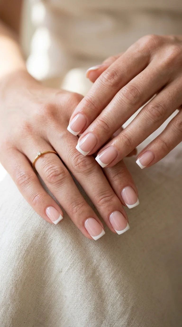 Short Square Delicate French Short Square Delicate French — White French Tip Nails 2027