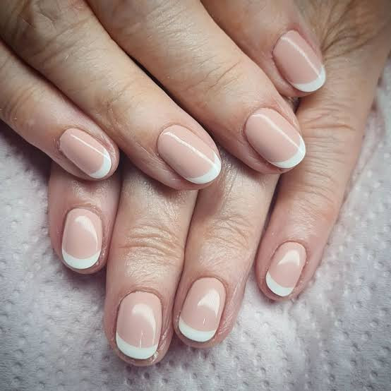 Classic French Manicure Oval Nails Classic French Manicure Oval Nails — Classy Nails 2027 for Mature Hands
