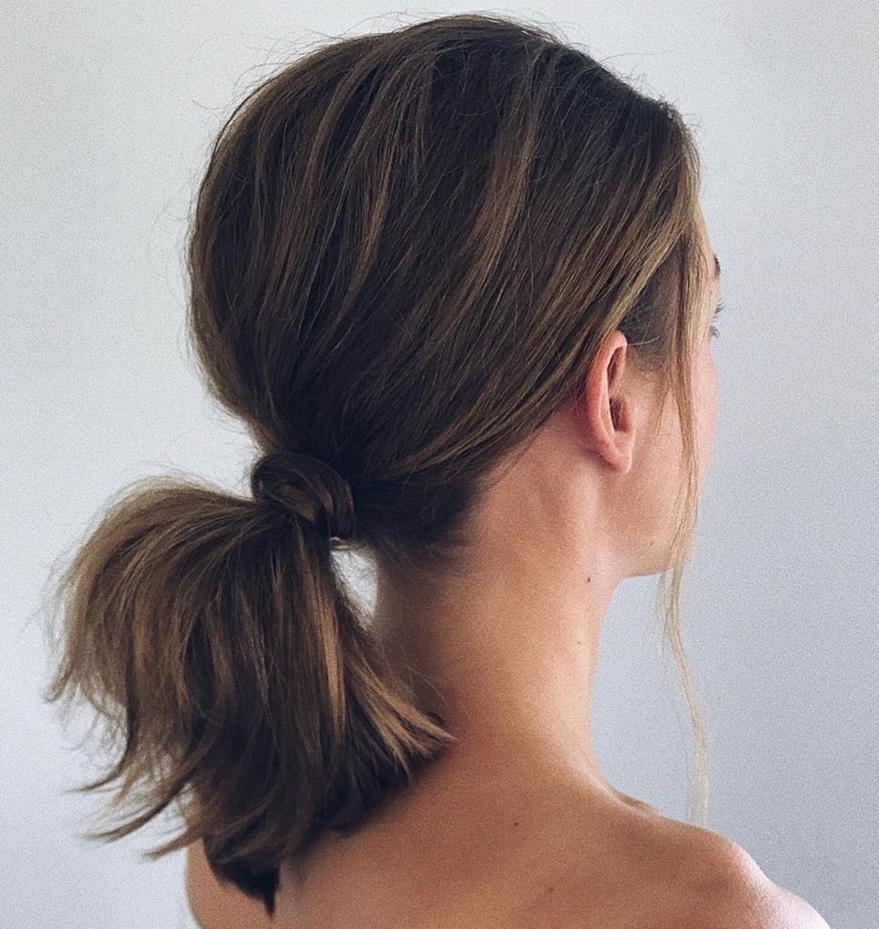 Fine Hair Low Ponytail at the Nape — Ponytail Hairstyles 2027 for Shoulder Length Hair
