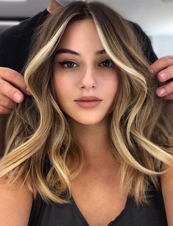 No Bangs Dark Blonde Hair With Golden Face Framing Highlights No Bangs Dark Blonde Hair With Golden Face Framing Highlights — Hair Color 2027 for Square Face