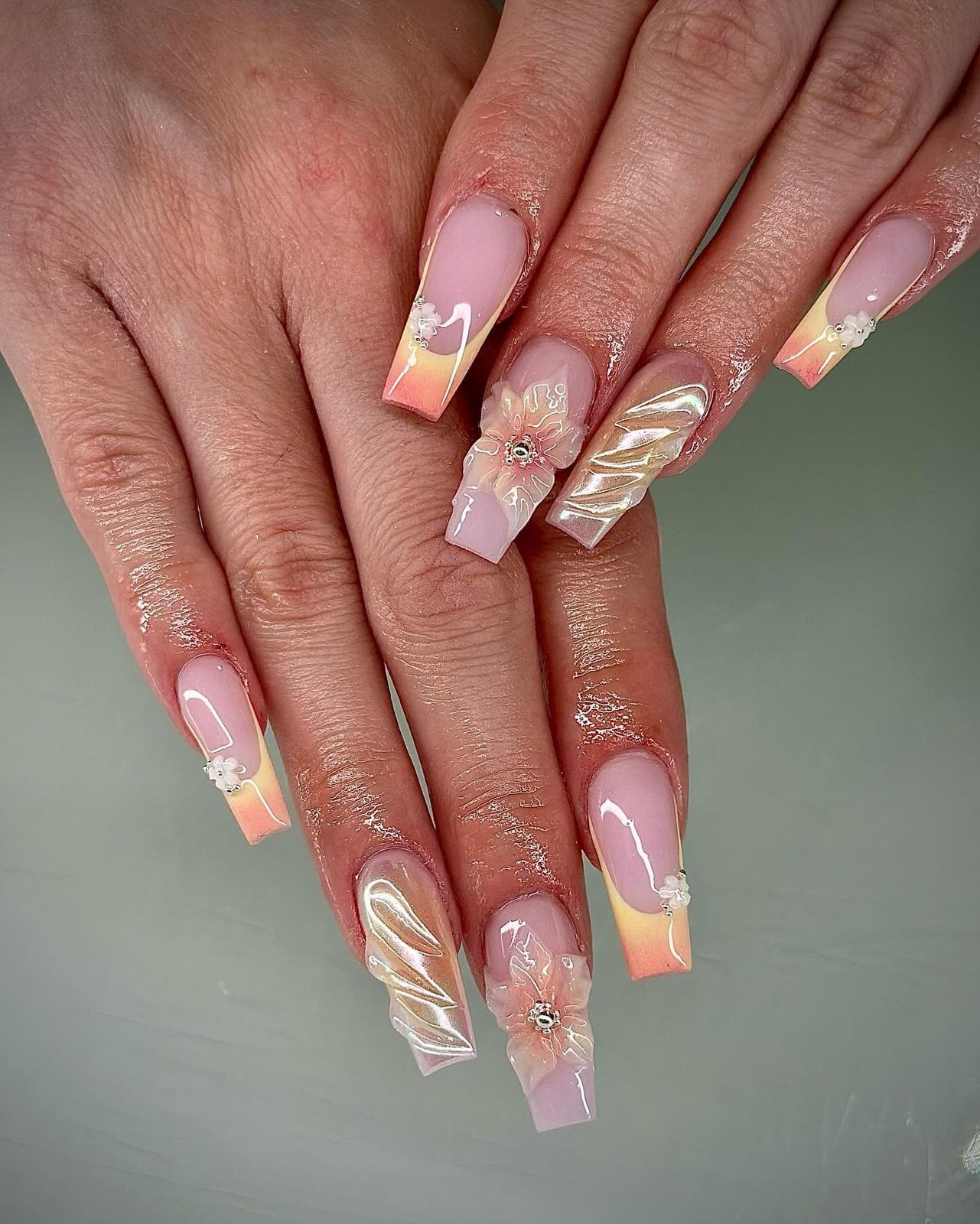Summer Visual Idea — Coral Coffin Nails 2027