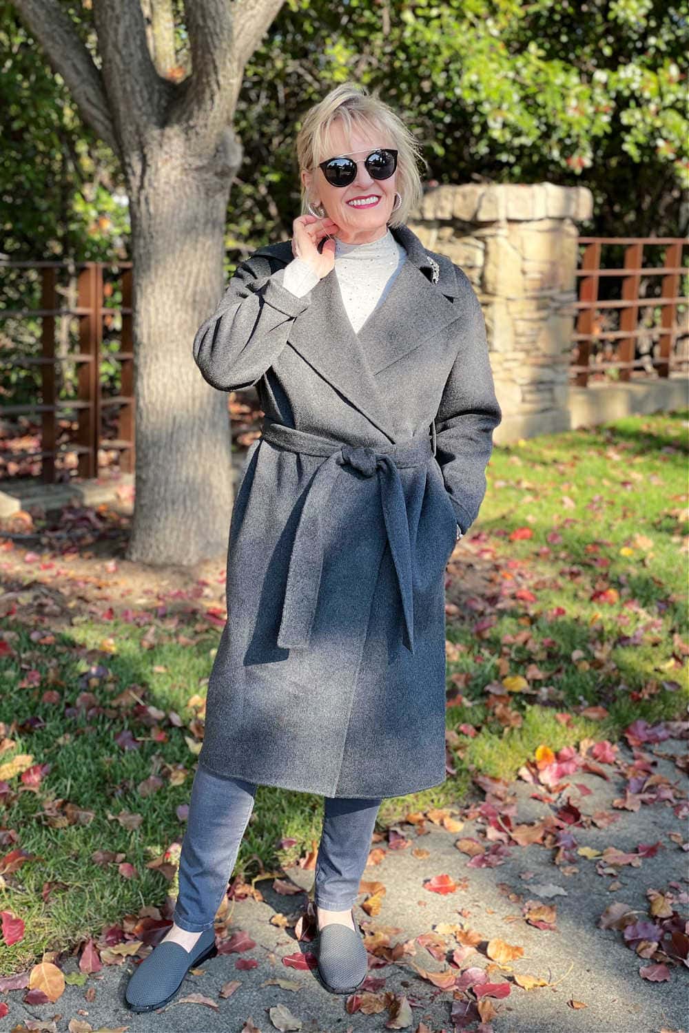Long Charcoal Wrap Coat: Monochromatic Cold-Weather Chic Long Charcoal Wrap Coat: Monochromatic Cold-Weather Chic — Charcoal Outfits 2027