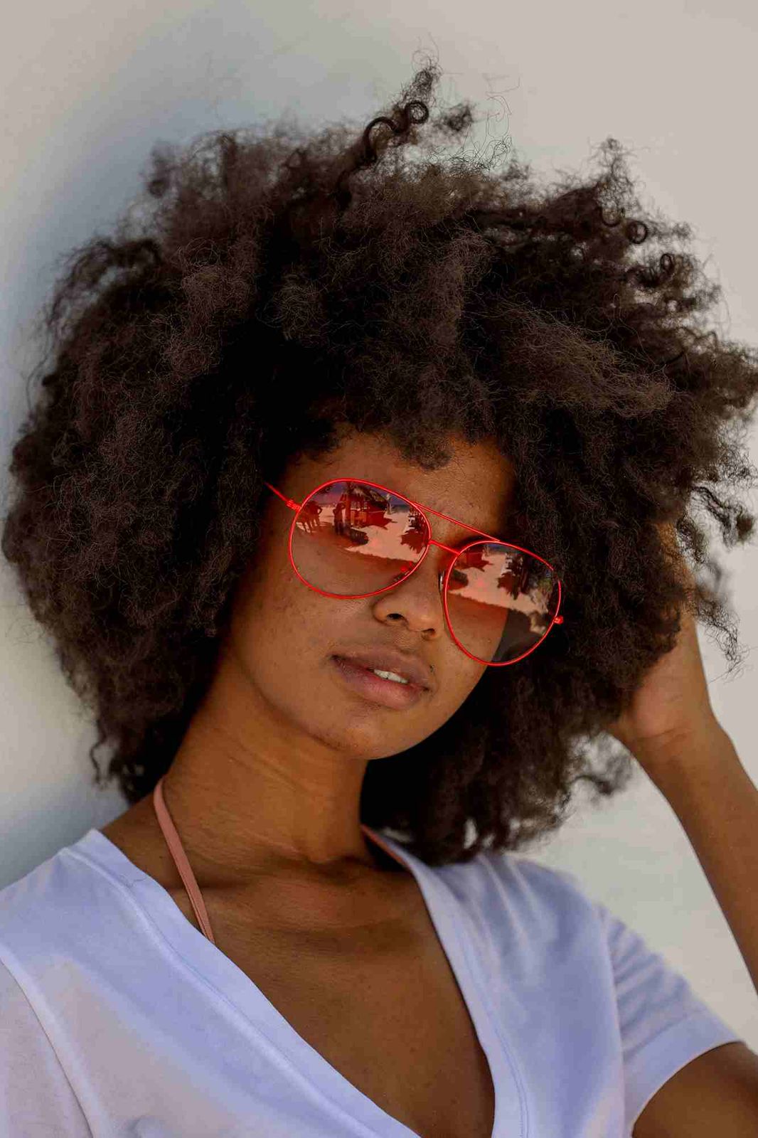 Red Aviators with a White T-Shirt and Bikini — Aviator Sunglasses for Women 2027