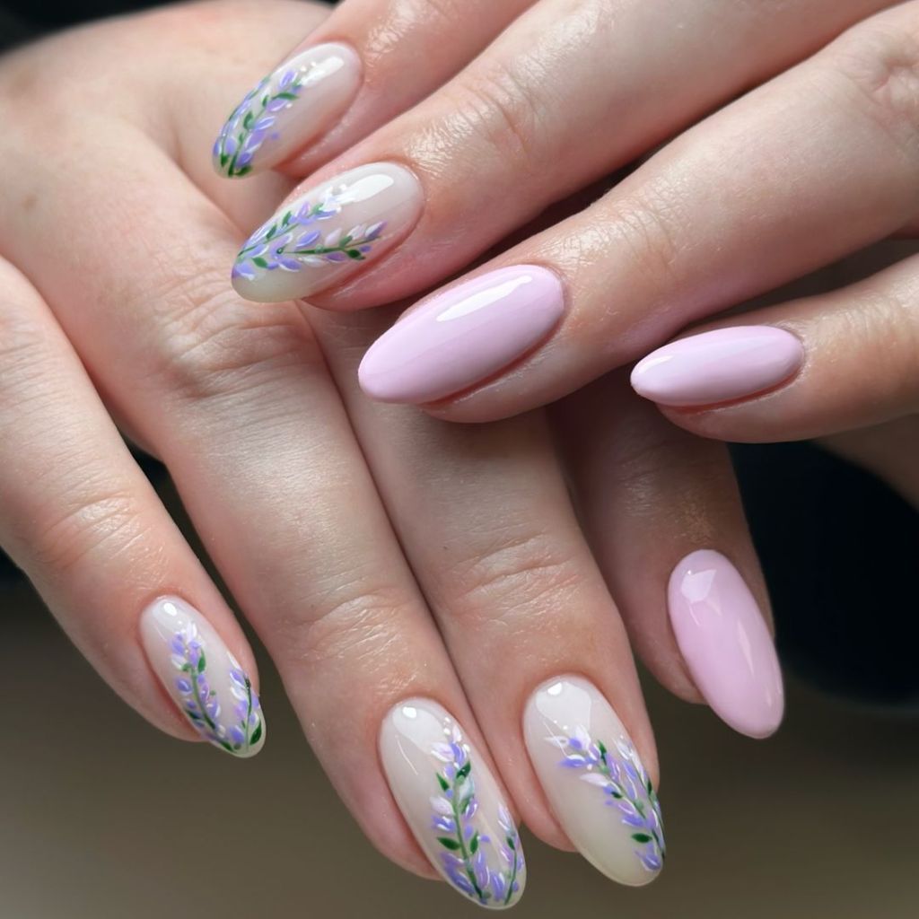 Both Hands Close-Up Visual Idea Both Hands Close-Up Visual Idea — Long Floral Nails 2027