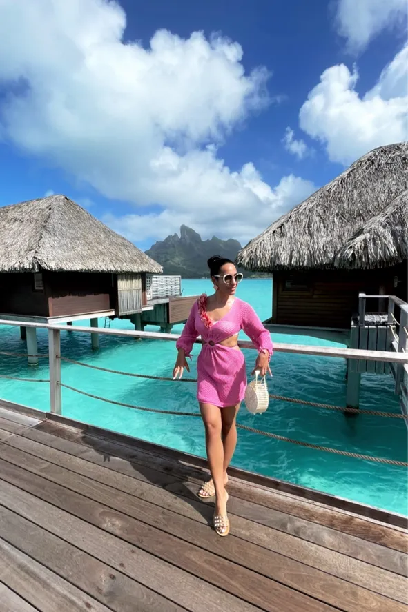 Vacation Fun: Pink Cut-Out Mini Dress Vacation Fun: Pink Cut-Out Mini Dress — Bora Bora Outfits 2027