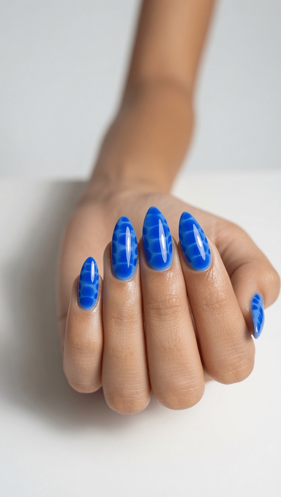 Vibrant Blue Jelly Texture Nails Vibrant Blue Jelly Texture Nails — Professional Nails 2027